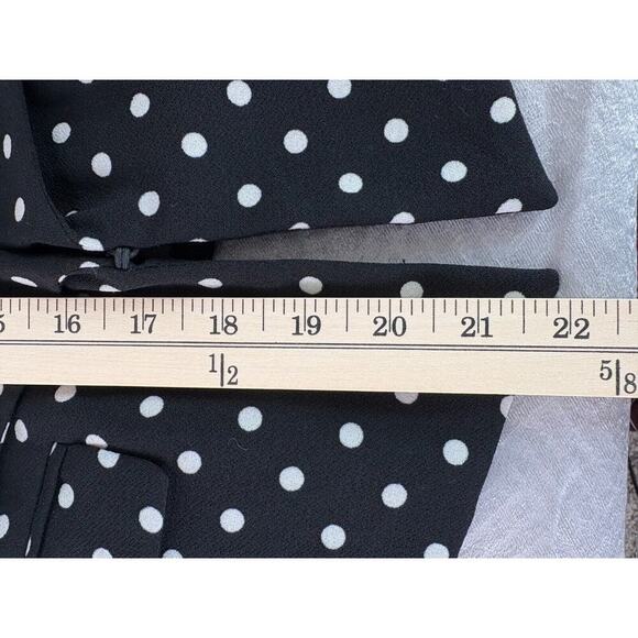 Forever 21 Cropped Blazer Womens Size S BlackWhite Polka Dot Gorpcore Officewear - Picture 11 of 11